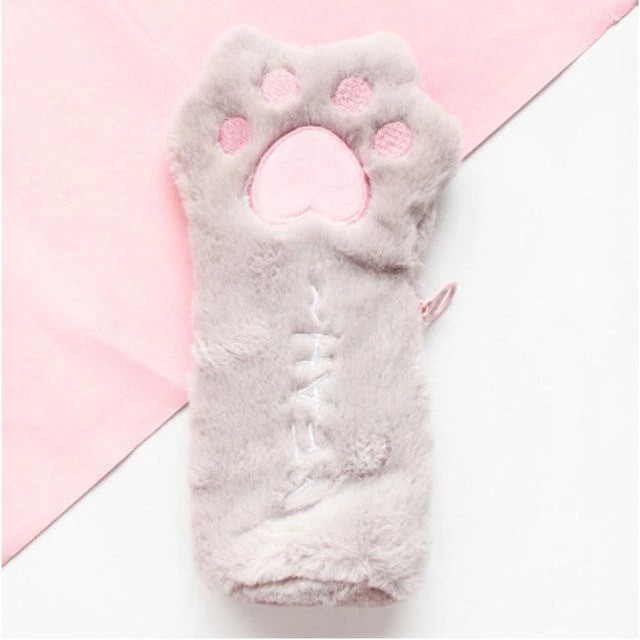 Create meme: pencil case cat's paw valberis, pencil case cat's paw, pencil case in the shape of a foot