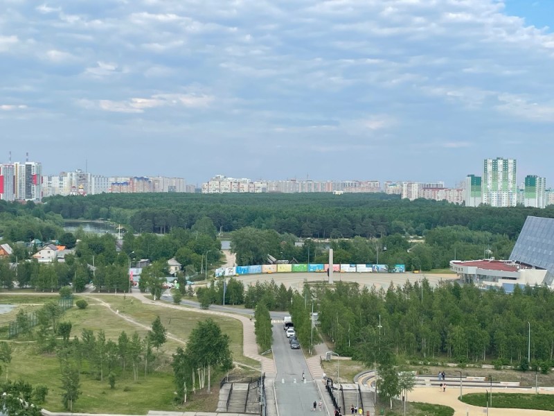 Create meme: Park , panorama of the city