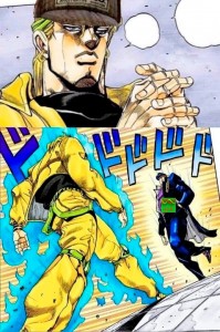 Create meme: jojo vs dio, dio and jotaro, dio goes to jotaro