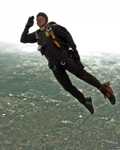 Create meme: skydiving in Moscow, parachute, to jump with a parachute