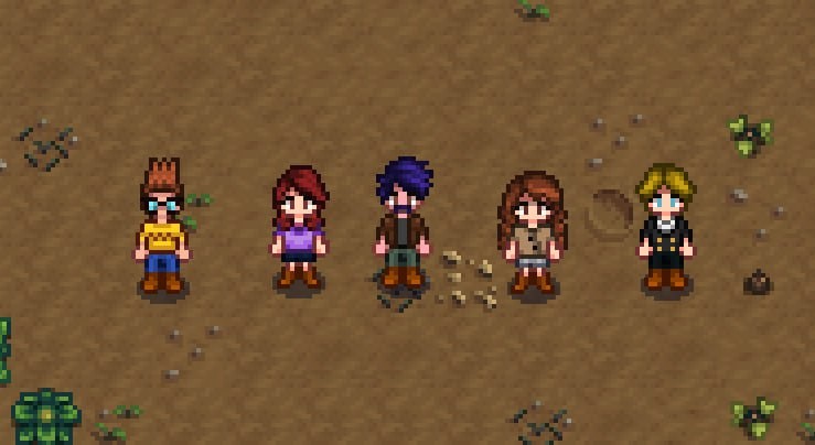 Create meme: stardew Valley multiplayer, Stardew Valley flower dancing, stardew valley shane