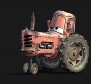 Create meme: pixar cars tractor, cars tractor, tractor funny pictures