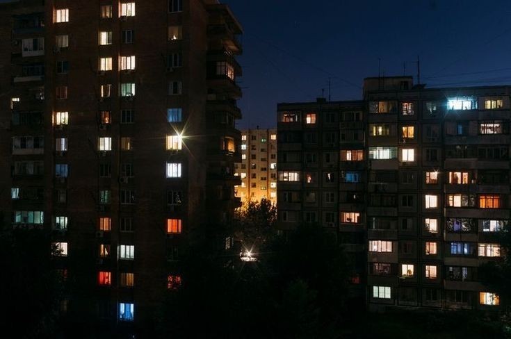 Create meme: night window, multi-storey house at night, aesthetics of panel houses