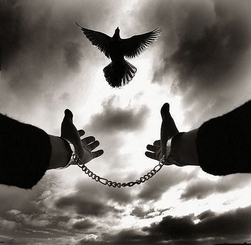 Create meme: freedom of the soul, hands in chains, friend 