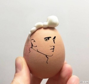 Создать мем: яички, яйцо вырезать, морда зайца на яйце