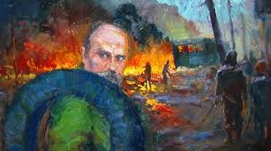 Create meme: Shevchenko Taras Hryhorovych, the image of Shevchenko at the Maidan, painting