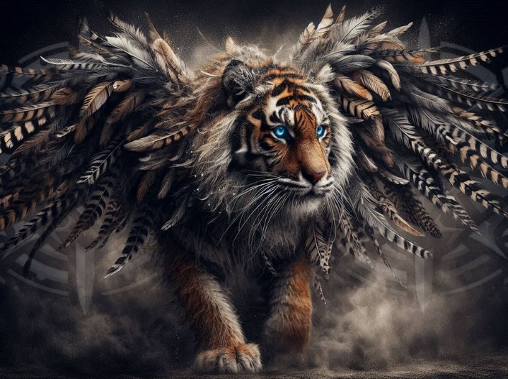 Create meme: tiger , tiger art, tiger fantasy