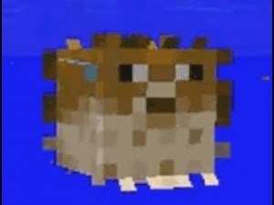 Создать мем: minecraft рыба фугу, иглобрюх майнкрафт, иглобрюх рыба майнкрафт