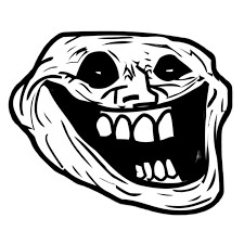 Create meme: scary trollface, a trollface without a background, the trollface 