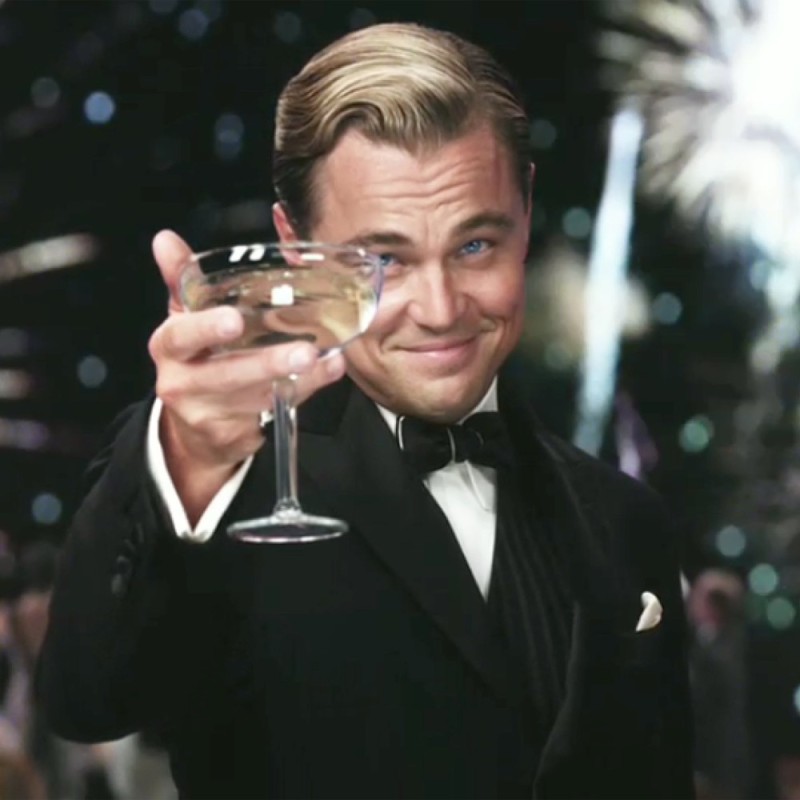 Create meme: DiCaprio Gatsby, the great Gatsby Leonardo DiCaprio with a glass of, Leonardo DiCaprio with a glass of