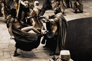 Создать мем: leonidas, 300 spartalı, this is sparta