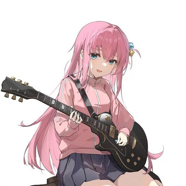 Create meme: guitar , girl with a guitar, girl with guitar drawing