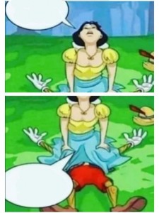 Create meme: snow white