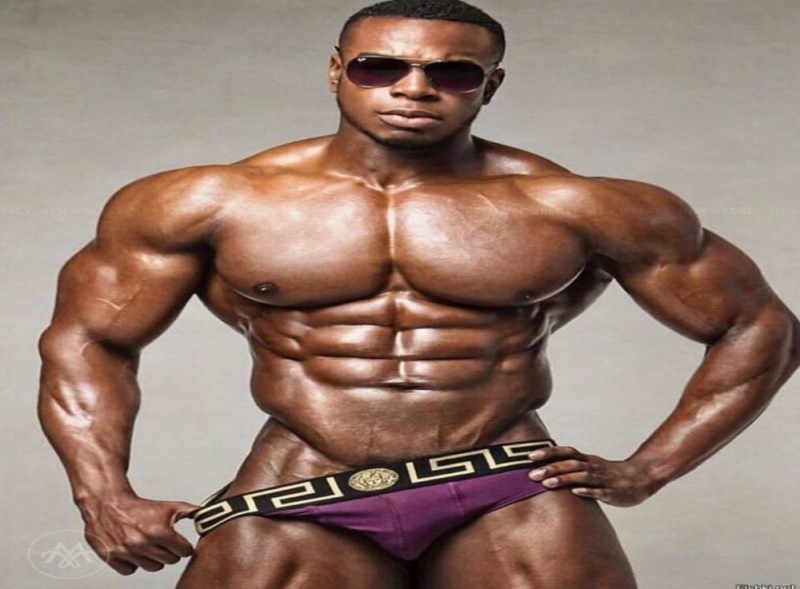 Create meme: The black bodybuilder, ebony Jock, pumped up black man