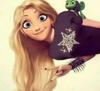 Create meme: Rapunzel heroes, rapunzel the princess, Rapunzel in anime style