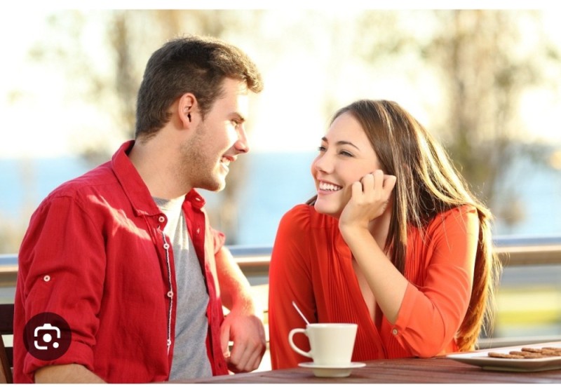 Create meme: a conversation on a date, date , a guy and a girl are talking