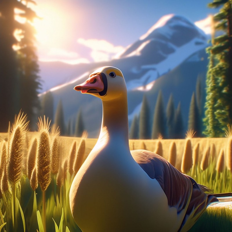 Create meme: cool goose, A game about geese, evil goose 