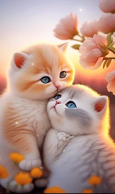 Create meme: cute cats , cute drawings of kittens, animals cute