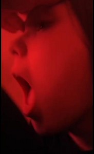 Create meme: kiss, red light kiss, aesthetics red kiss