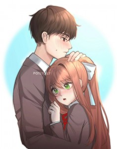 Создать мем: doki doki literature club monika, 79 какао manga, doki doki