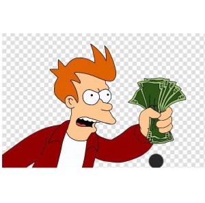 Create meme: fry money, money, fry futurama money