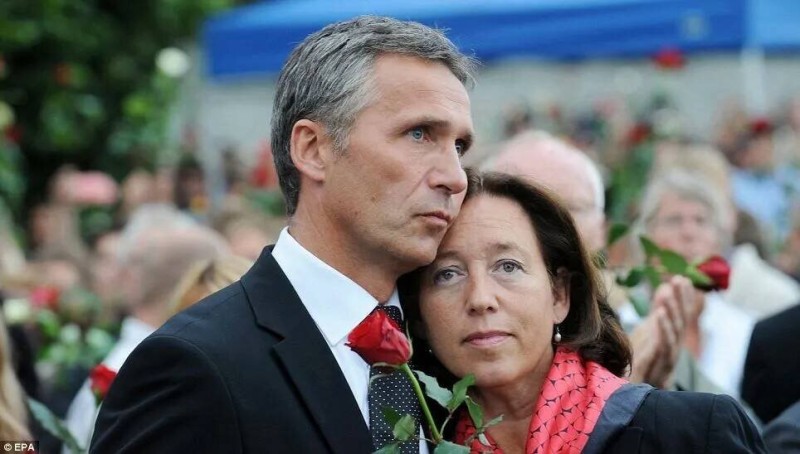 Create meme: Ingrid Shulerud, prime minister jens stoltenberg, Stoltenberg Ingrid Schulerud