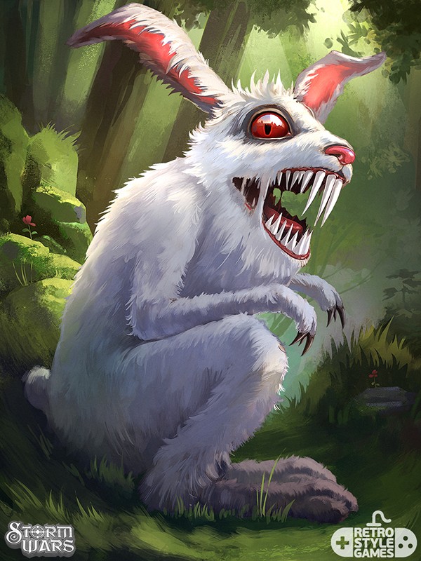 Create meme: evil rabbit, evil Bunny, angry bunny