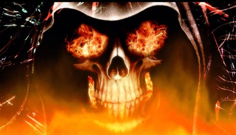 Create meme: burning skull, Ghost rider skull, cool skulls