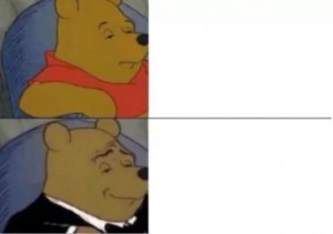 Create meme: meme Winnie the Pooh in a Tux, memes, meme Winnie the Pooh