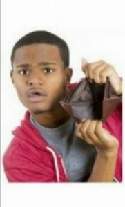 Create meme: empty wallet meme, Negro with a purse meme, black man with an empty purse meme