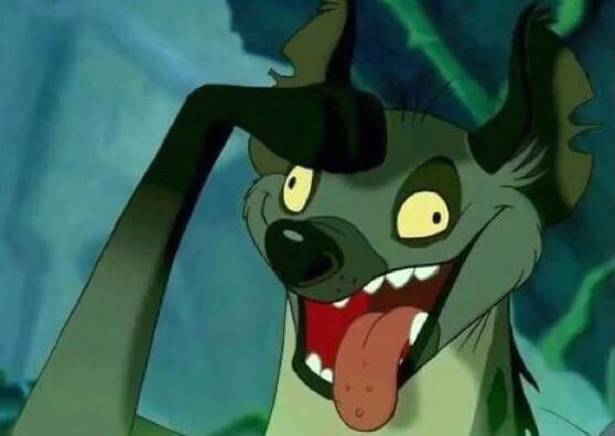 Create meme: hyena ed, hyena from the lion king salutes, hyena from the cartoon lion king