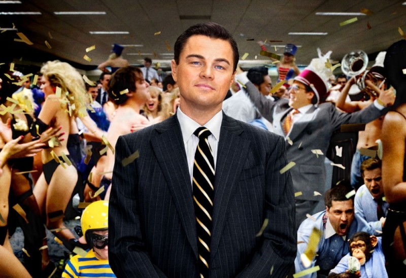 Create meme: the wolf of wall street (2013), DiCaprio in The Wolf of Wall Street, the wolf of wall street poster