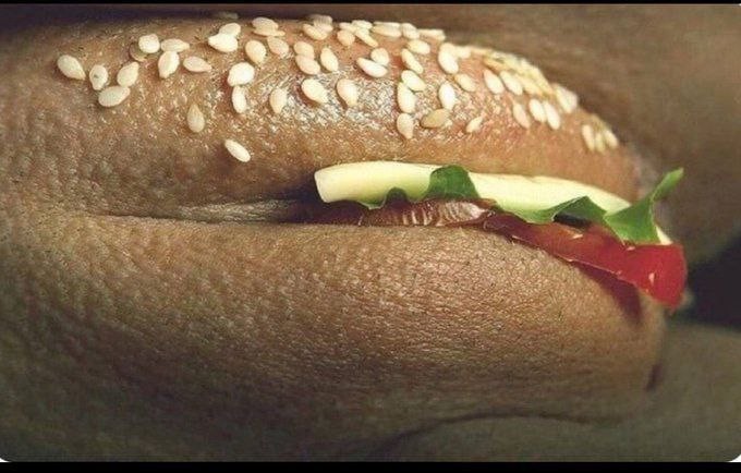 Create meme: a hamburger-shaped vagina, hamburger , a sandwich