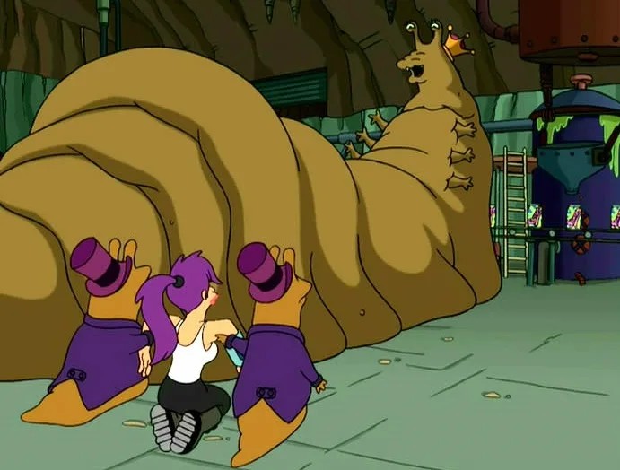 Create meme: fry and the slerm factory, slurm futurama, slerm futurama