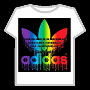 Create meme: Adidas rainbow logo images, Adidas t-shirt roblox, adidas_rainbow get a t-shirt