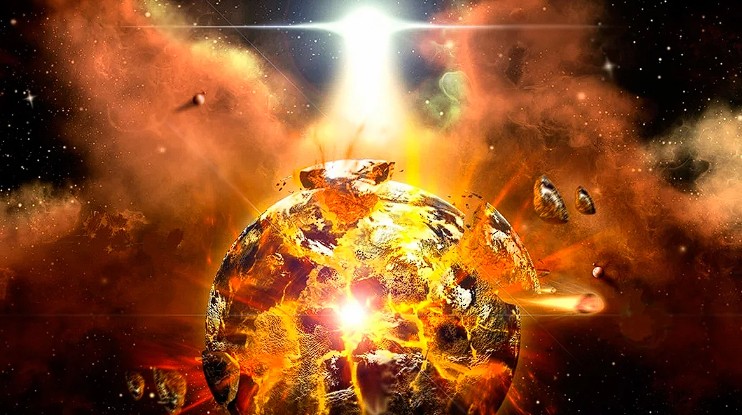 Create meme: planet explosion, earth explosion, the explosion of planet earth