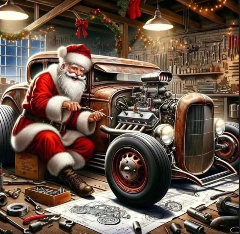 Создать мем: с новым годом и рождеством, новогодняя халява, merry christmas hot rod