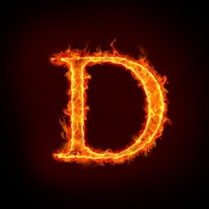 Create meme: letter d, fire, fire letter d