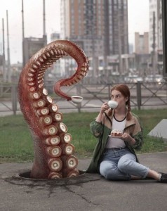 Создать мем: арт осьминог, octopus, щупальца