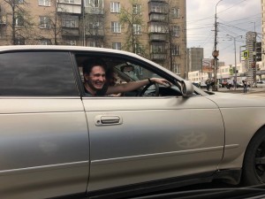 Create meme: tinted, Sergey Lazarev in the car, 20 tinted front Windows