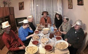Create meme: photo feast with pots on their heads, gastroenerology photo