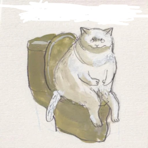 Create meme: drawings of fat cats, a cat in scuba gear, illustration of a cat