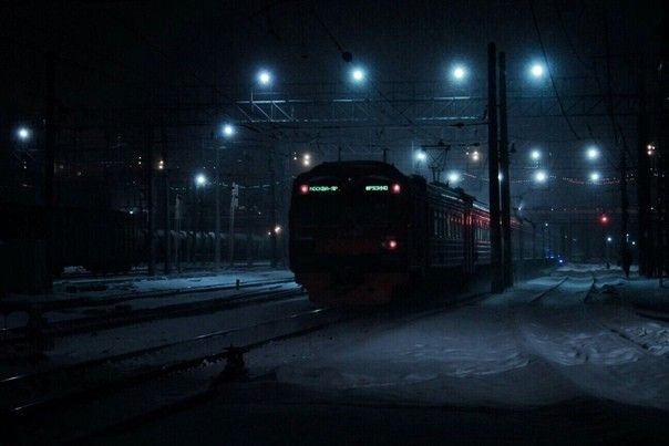 Create meme: night train, train at night, train 