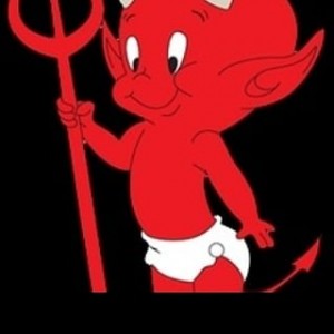 Создать мем: Little Devil, стикер дьявол красный, чертенок рисунок