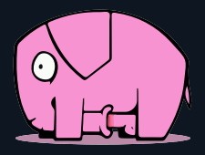 Создать мем: самолайк залог успеха, розовый слоник, сам себе поставил лайк
