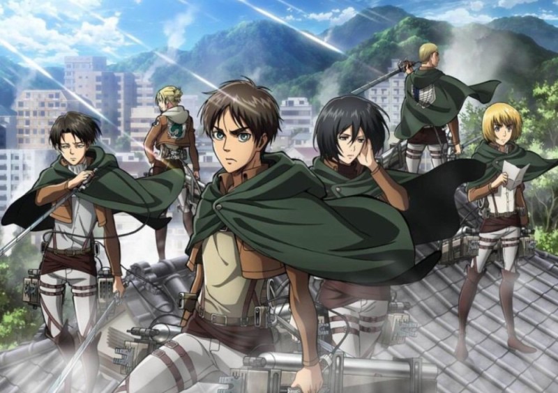 Create meme: attack on Titan Levi, Attack of the Titans Levi Eren Mikasa Armin, anime attack of the titans eren