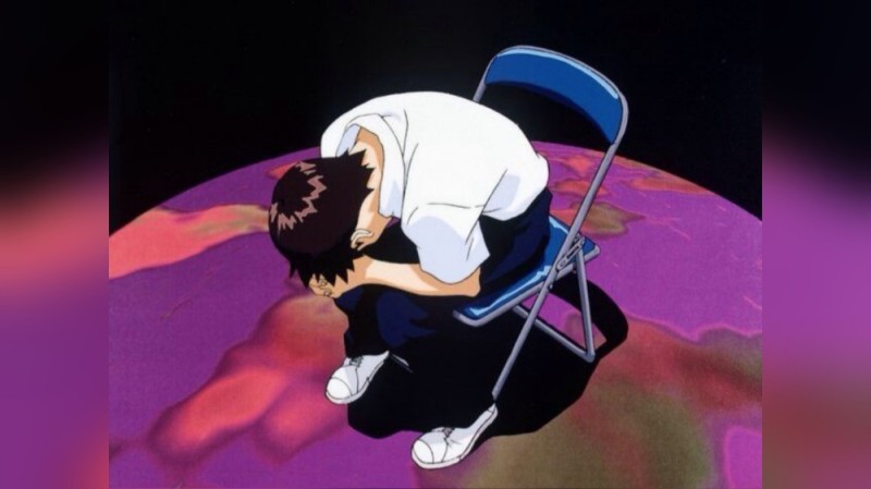 Create meme: Shinji is crying on a chair, Shinji Ikari Evangelion, evangelion Shinji