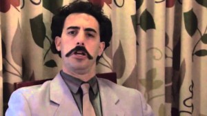Create meme: male, borate, Borat king in the castle