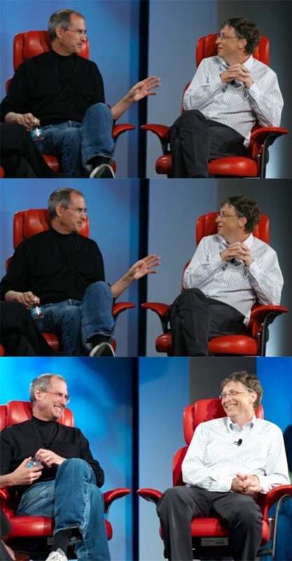 Create meme: bill gates meme, Bill Gates and Steve Jobs memes, bill gates and Steve jobs meme