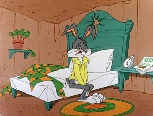 Создать мем: веселые мелодии картинки, bugs bunny wake up, багз банни мем